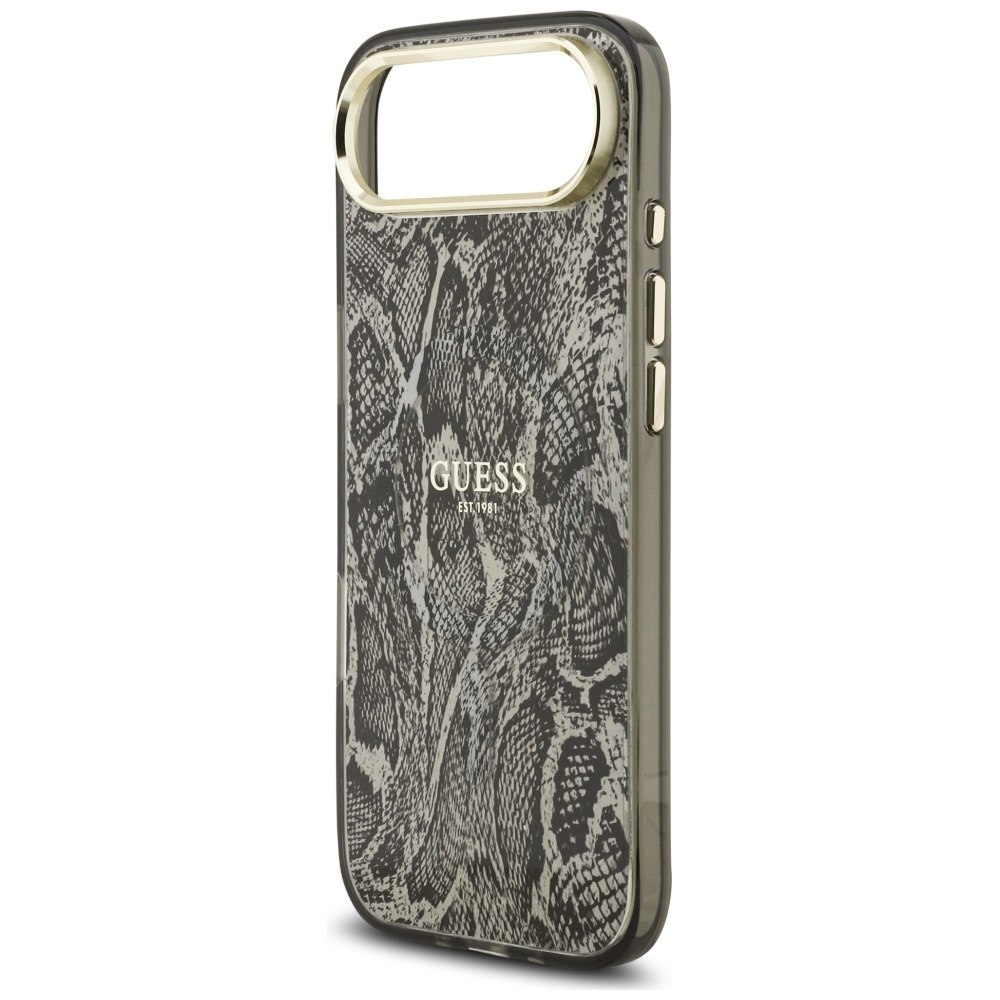 Etui Guess Python Pattern MagSafe do iPhone Air czarny